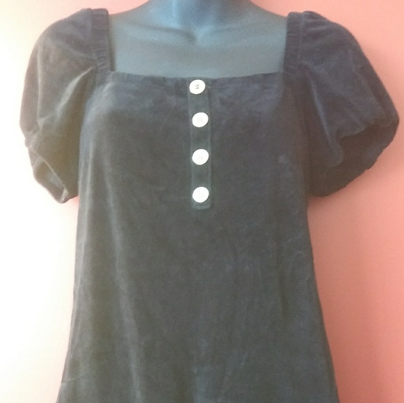 Juicy Couture Velvety Black Romper, Gold Trim - Picture 4 of 7